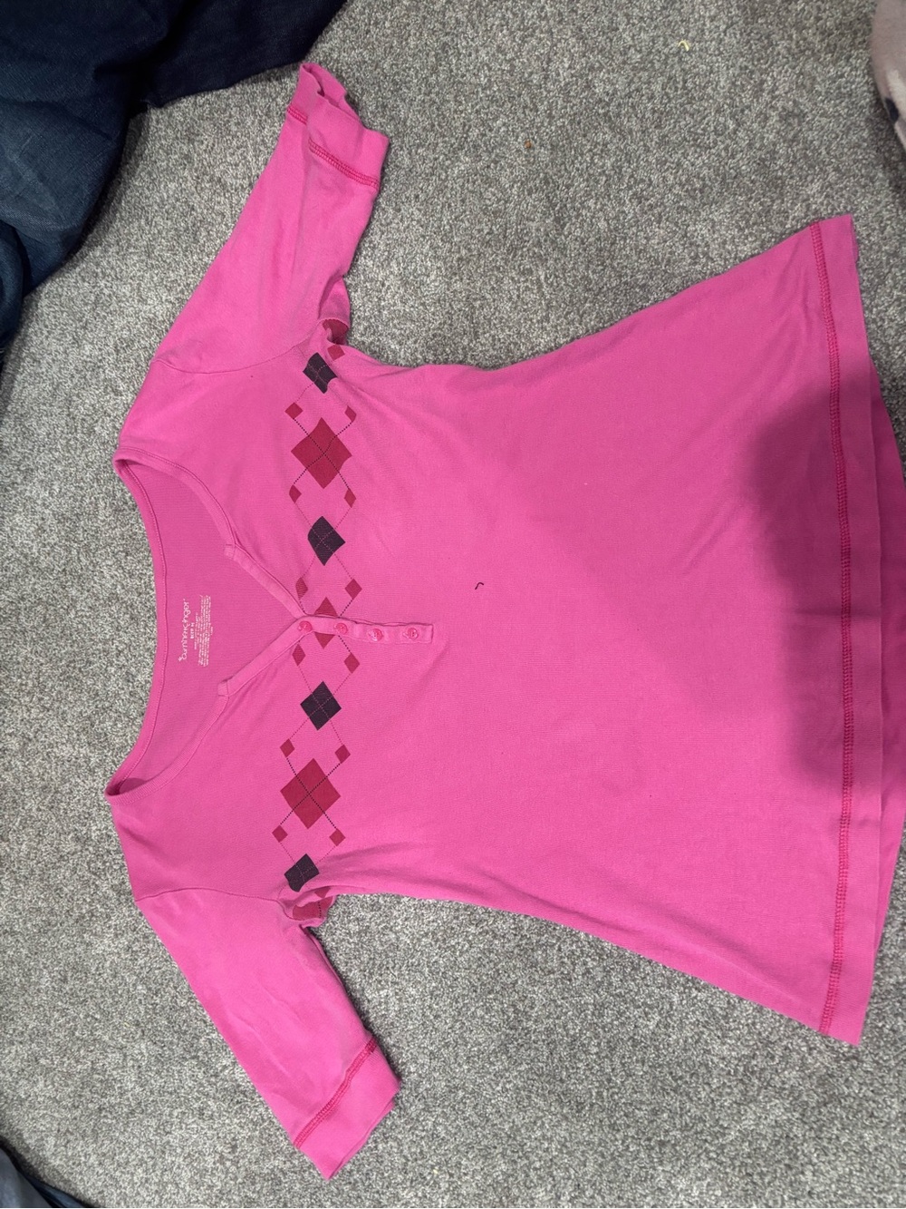 Cute pink mid sleeve top old